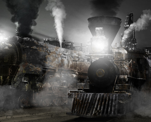 Factory - Steam Engine Photoshop