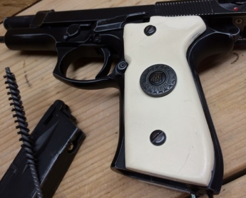 Beretta 92FS with Custom Ivory Grips Prop Gun